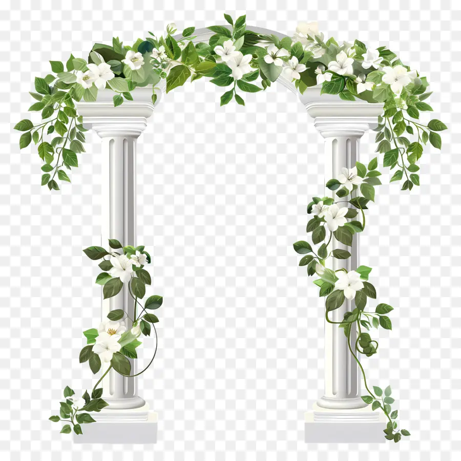 Arco De Boda，Arco De Columna Blanca PNG