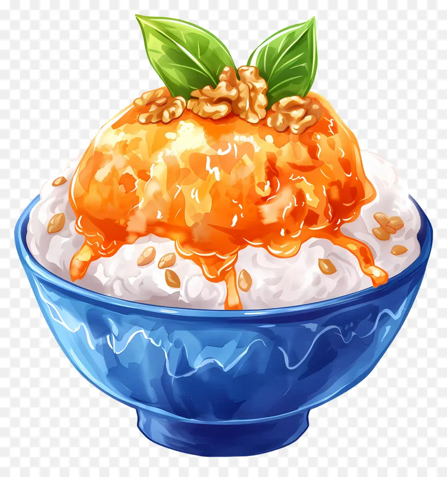 Bingsu De Hielo，Postre De Naranja PNG