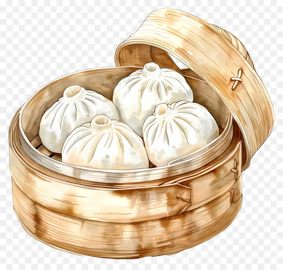 Comida China，Bollos Al Vapor PNG