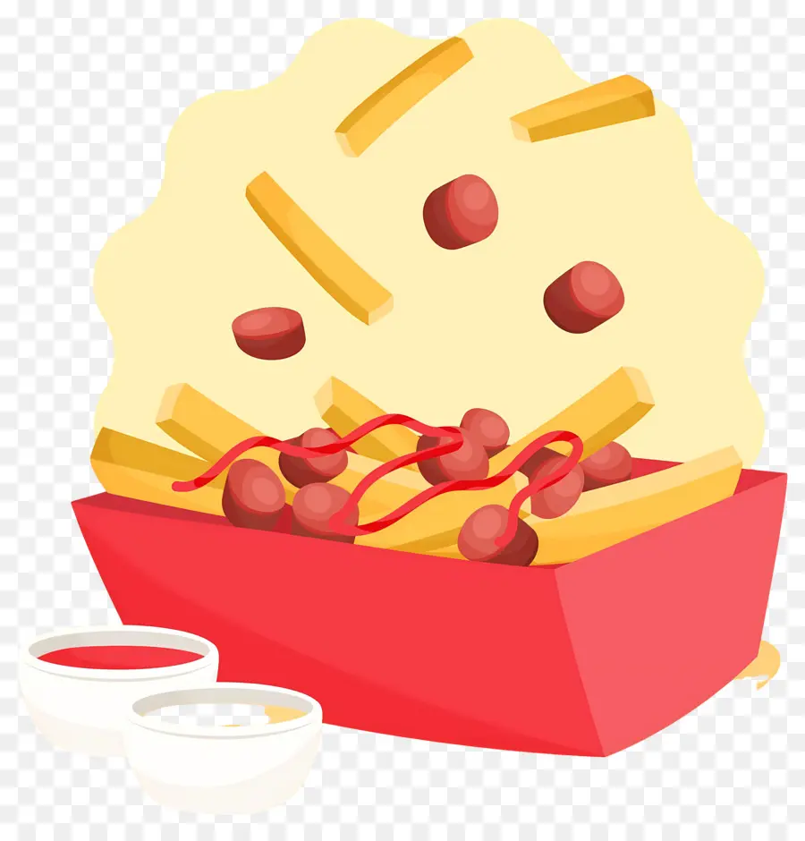 Salchipapa，Papas Fritas Y Salchichas PNG