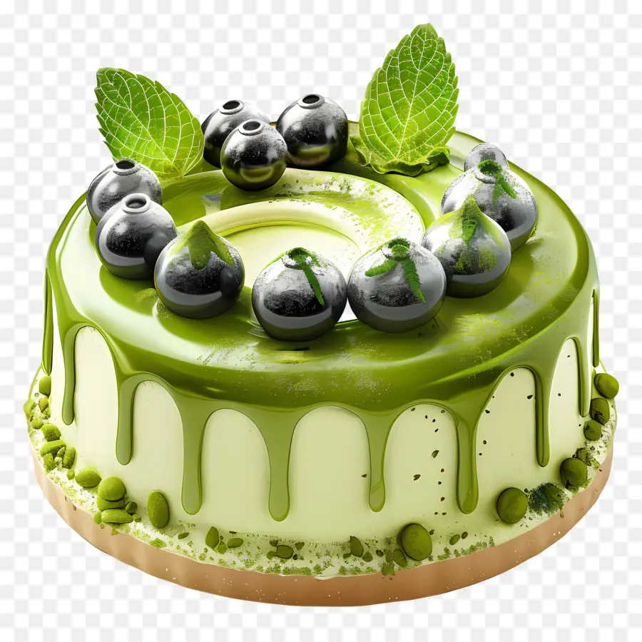 Pastel 3d，Pastel Verde PNG