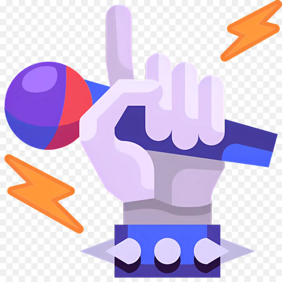 Música Rock，Mano Con Micrófono PNG