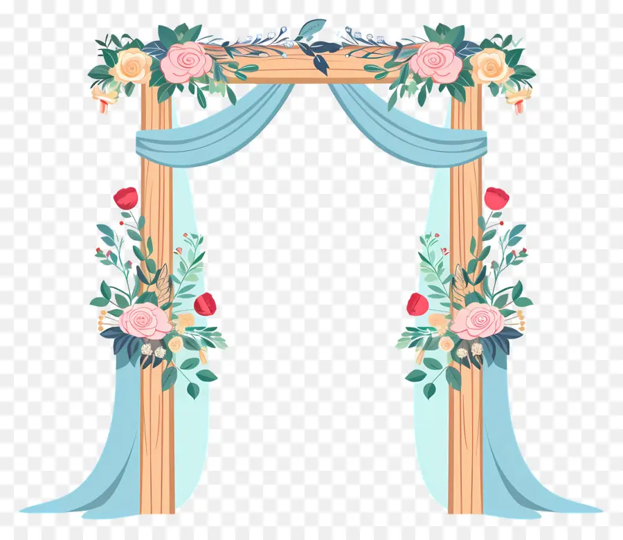 Arco De Boda，Arco Floral Rosa PNG