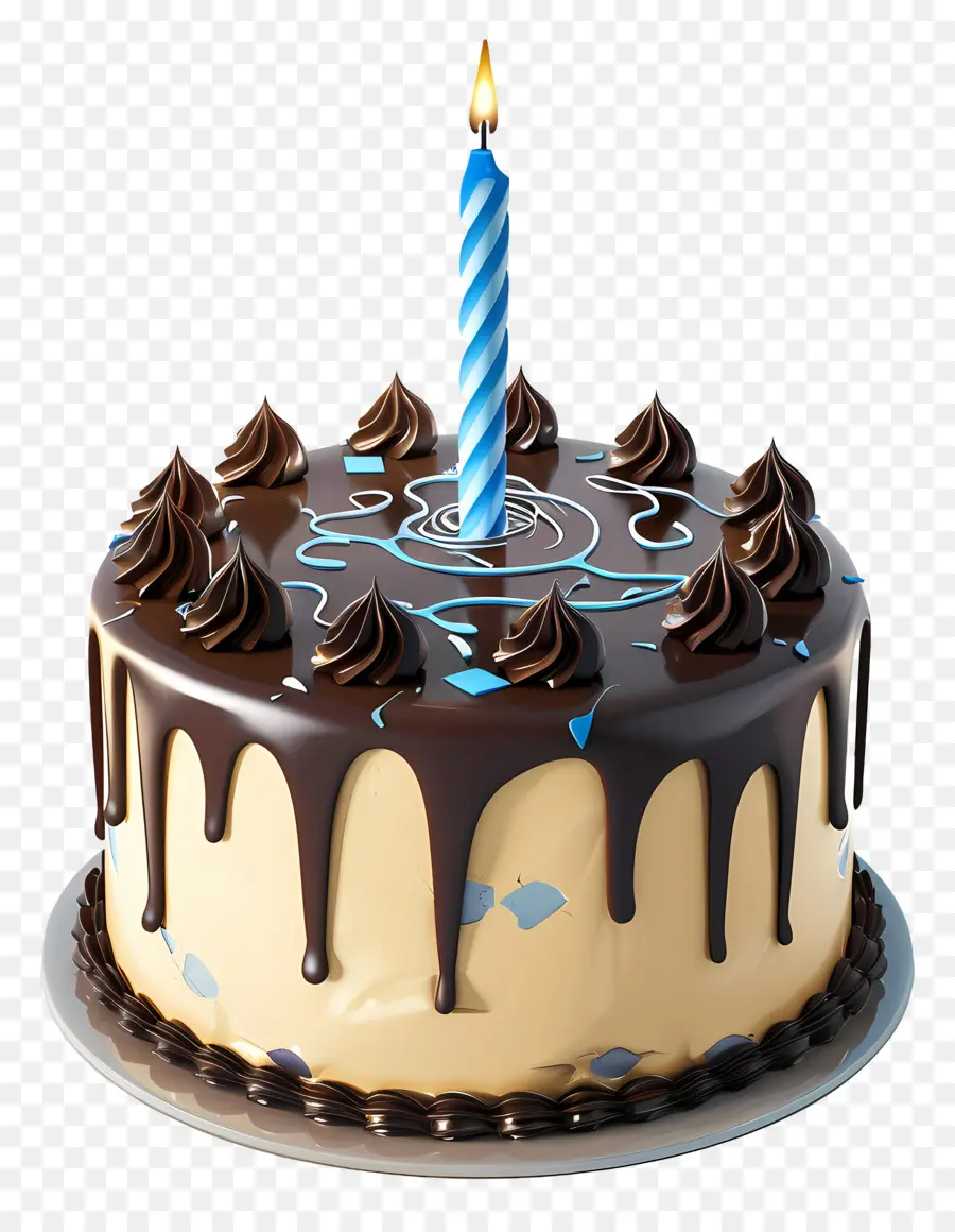 Pastel De Cumpleaños 3d，Pastel De Chocolate PNG