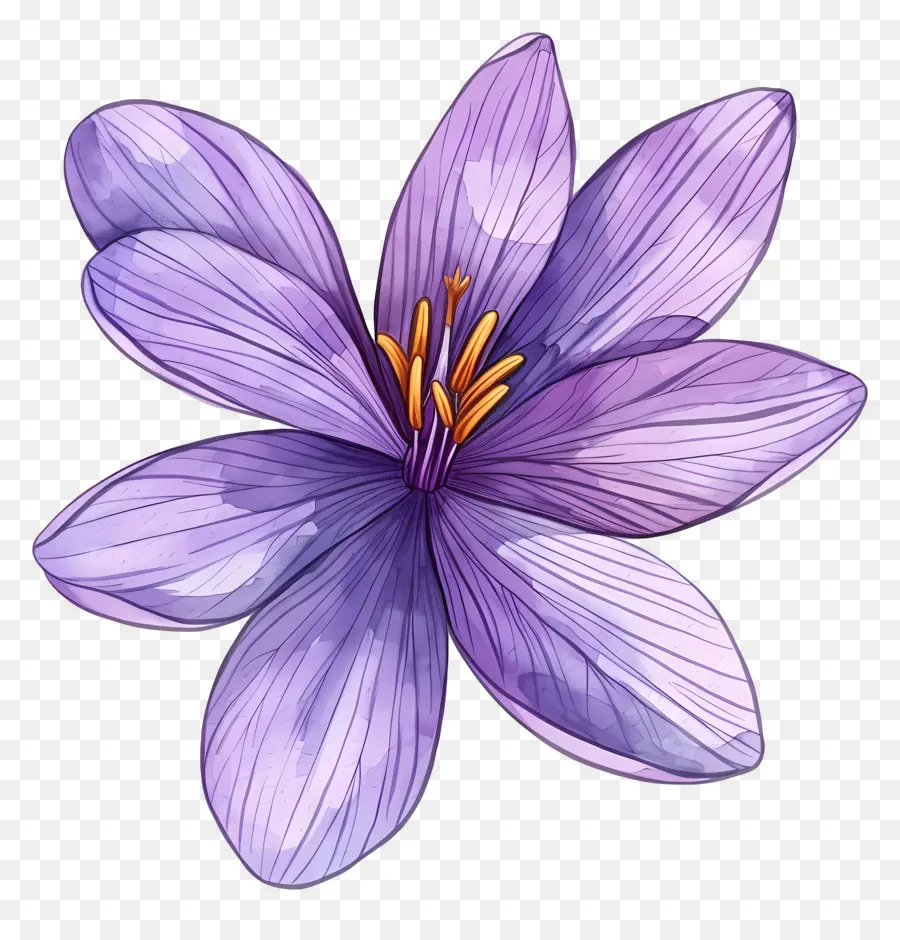 Flor De Azafrán，Flor Morada PNG