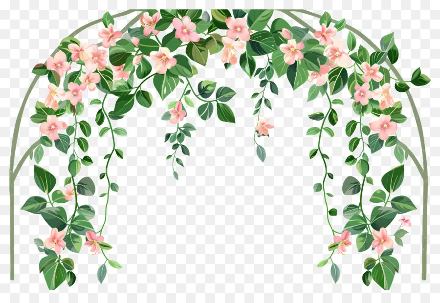 Arco De Flores，Flores Colgantes PNG