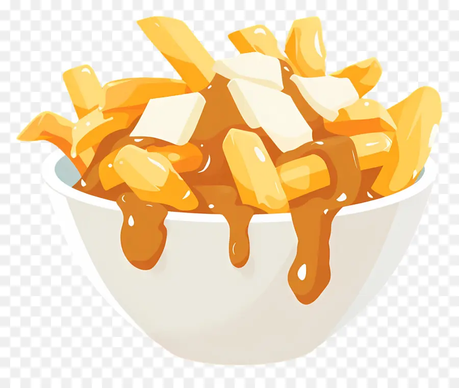 Poutine，Poutine Con Cuajada De Queso PNG