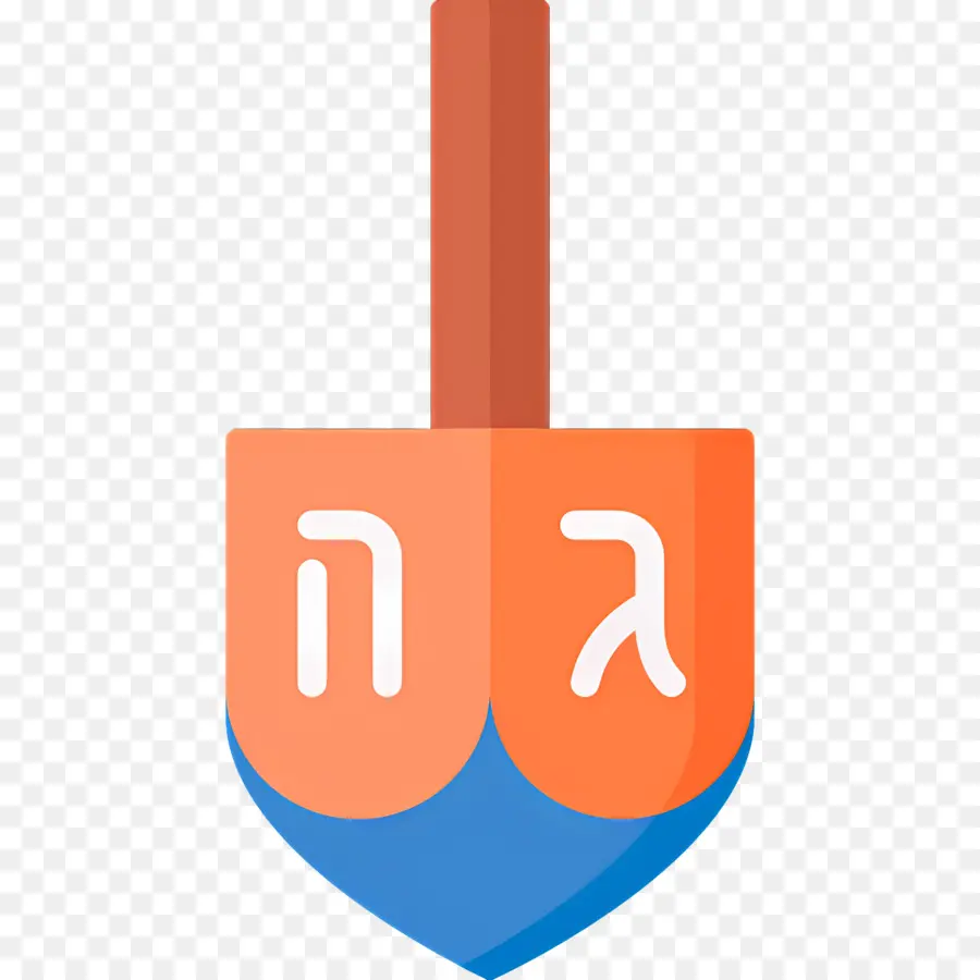 Trompo De Jánuca，Dreidel Naranja Y Azul PNG