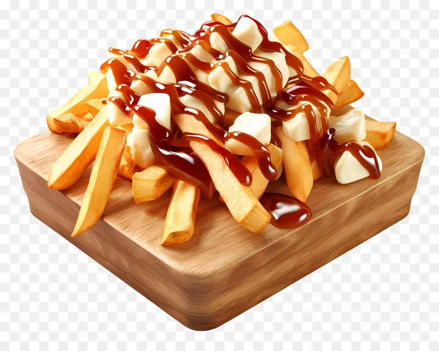 Poutine，Poutine Con Crema Agria PNG