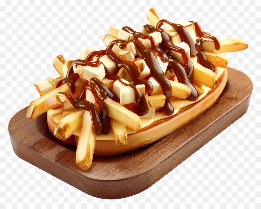 Poutine，Poutine Con Crema Agria PNG