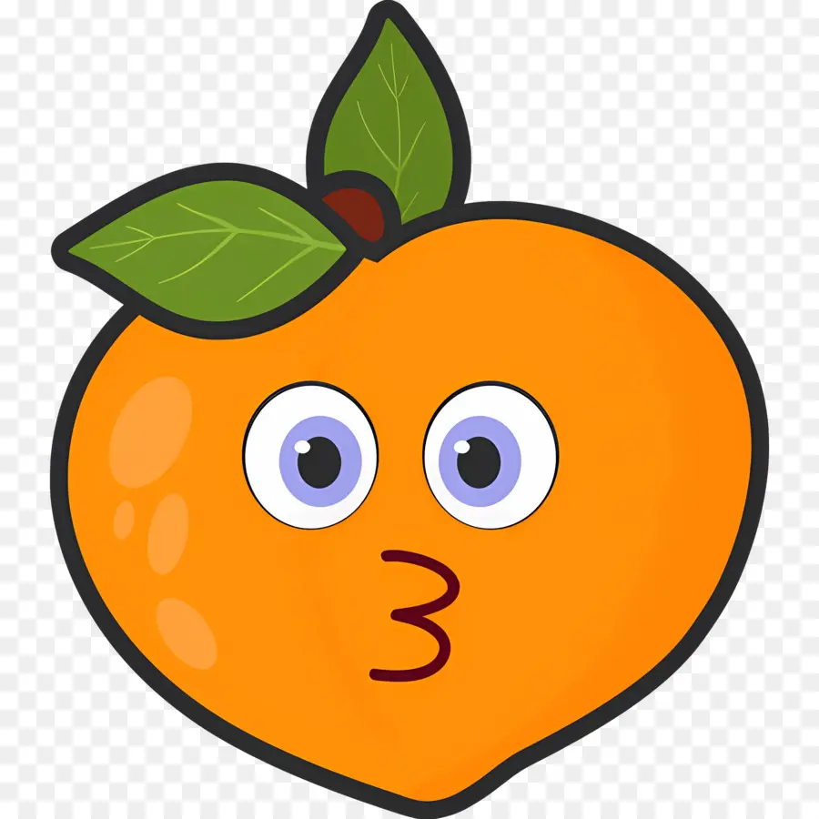 Melocotón Emoji，Melocotón Naranja PNG