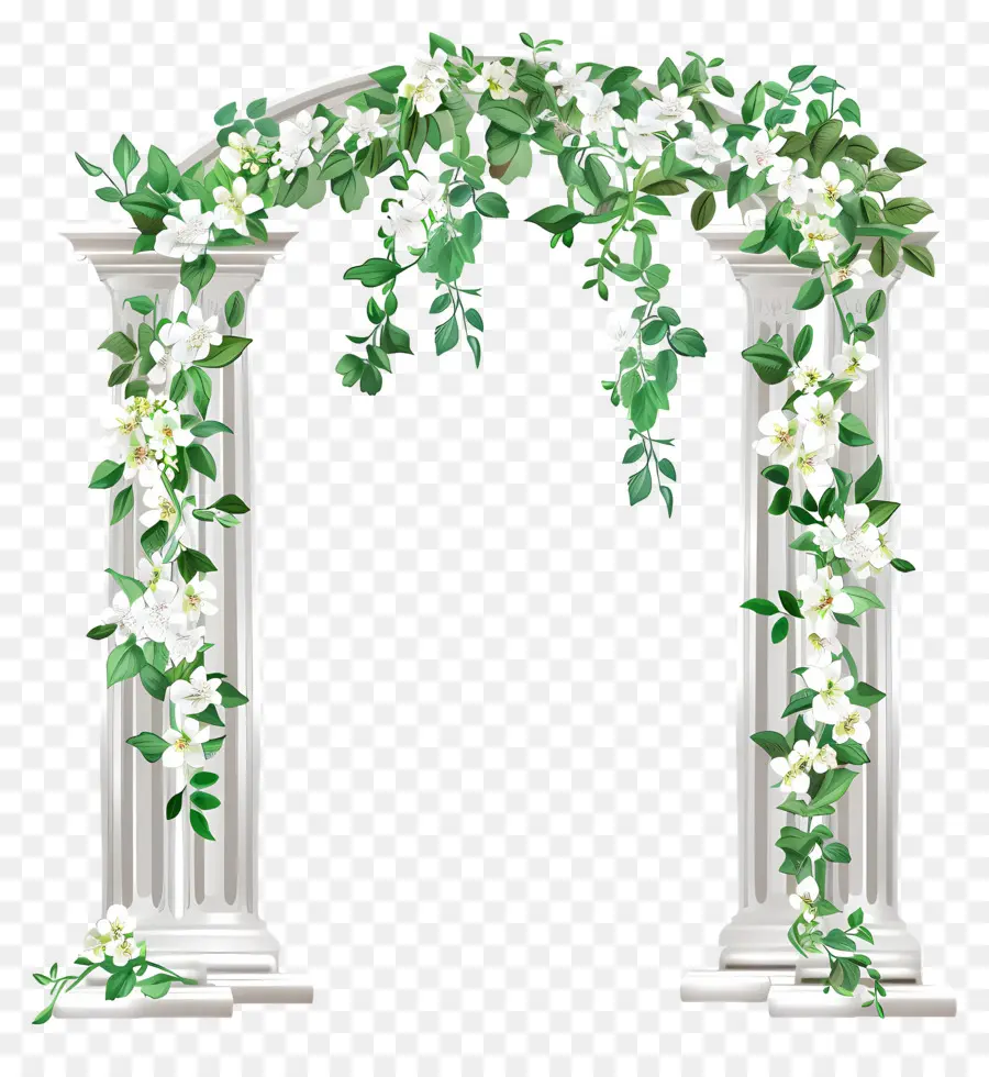 Arco De Boda，Arco De Columna Blanca PNG