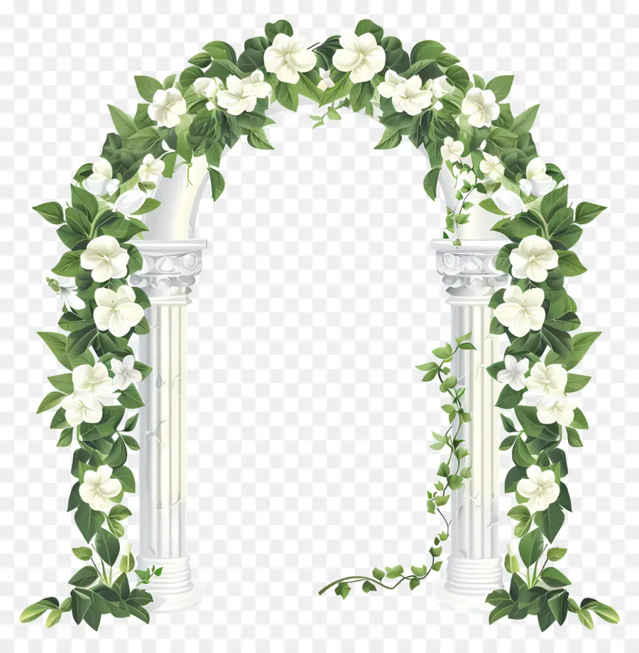 Arco De Boda，Arco De Columna Blanca PNG