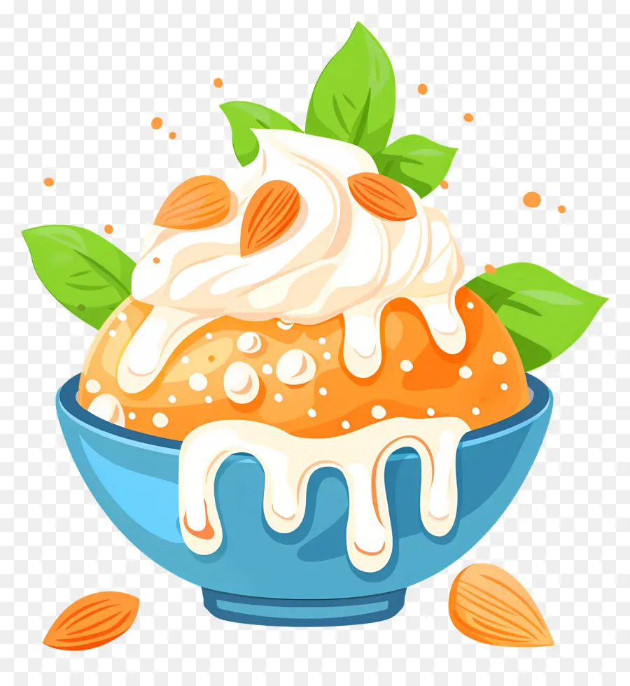 Bingsu De Hielo，Postre De Naranja PNG