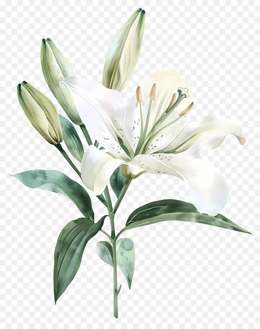 Flor De Lirio，Lirio Blanco PNG