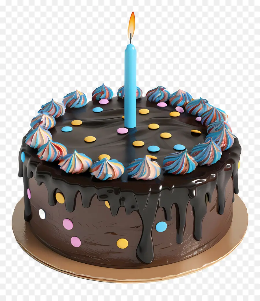 Pastel De Cumpleaños 3d，Pastel De Chocolate PNG