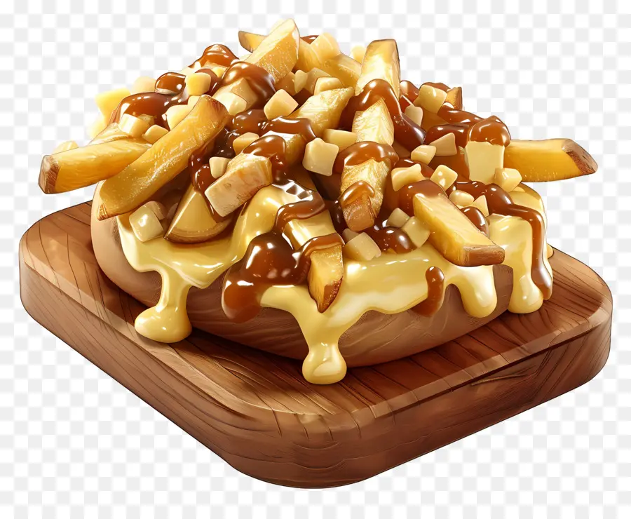 Poutine，Poutine Con Queso Y Salsa PNG