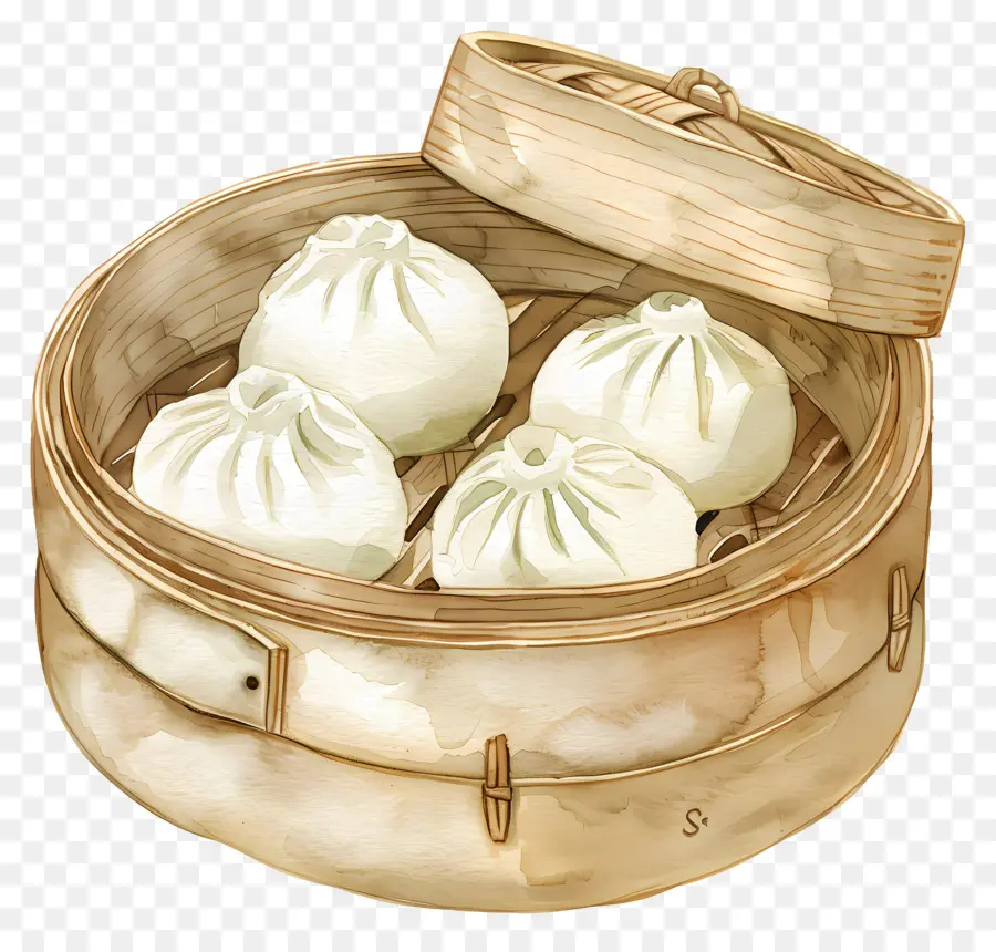 Comida China，Bollos Al Vapor PNG