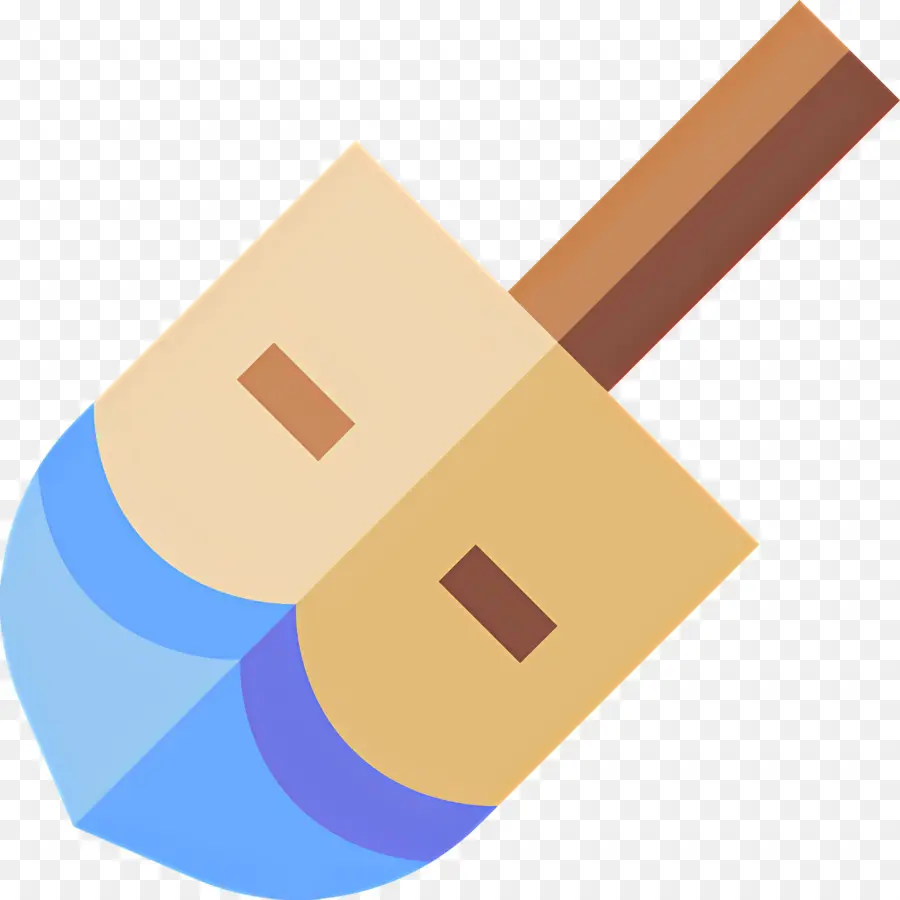 Trompo De Jánuca，Dreidel Azul PNG