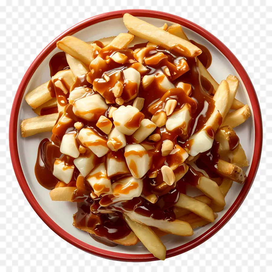 Poutine，Poutine Con Cuajada De Queso PNG