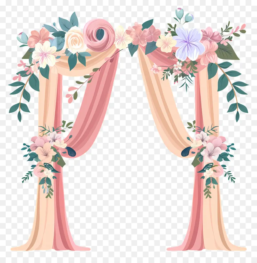 Arco De Boda，Arco Floral Rosa PNG