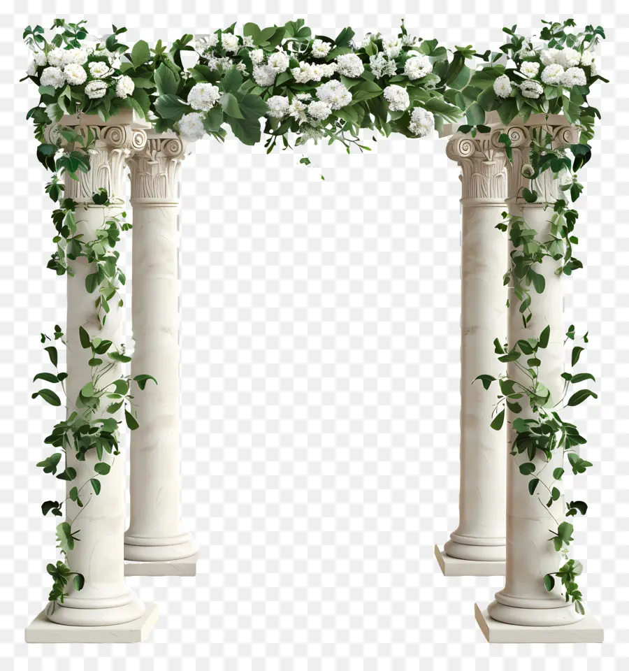 Arco De Boda，Arco Floral Blanco PNG