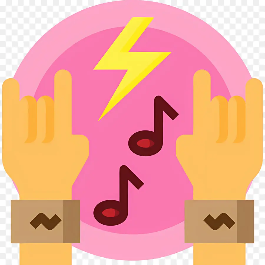 Música Rock，Gesto De La Mano PNG