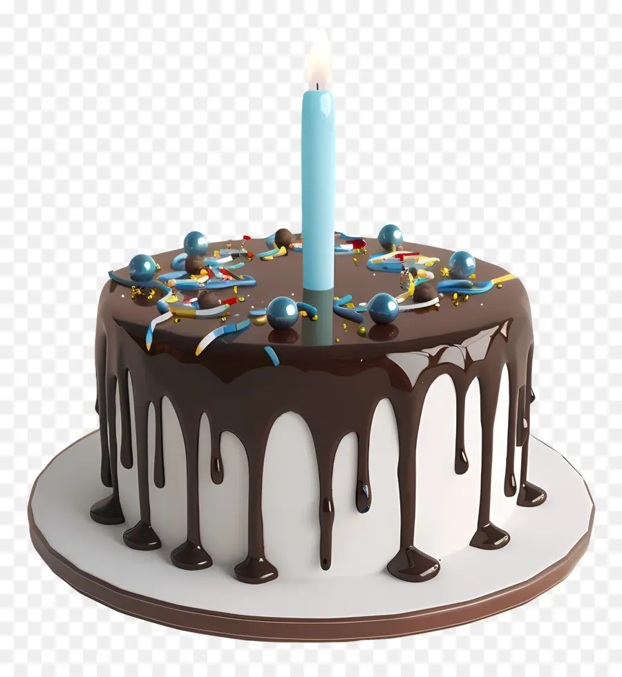 Pastel De Cumpleaños 3d，Pastel De Chocolate PNG