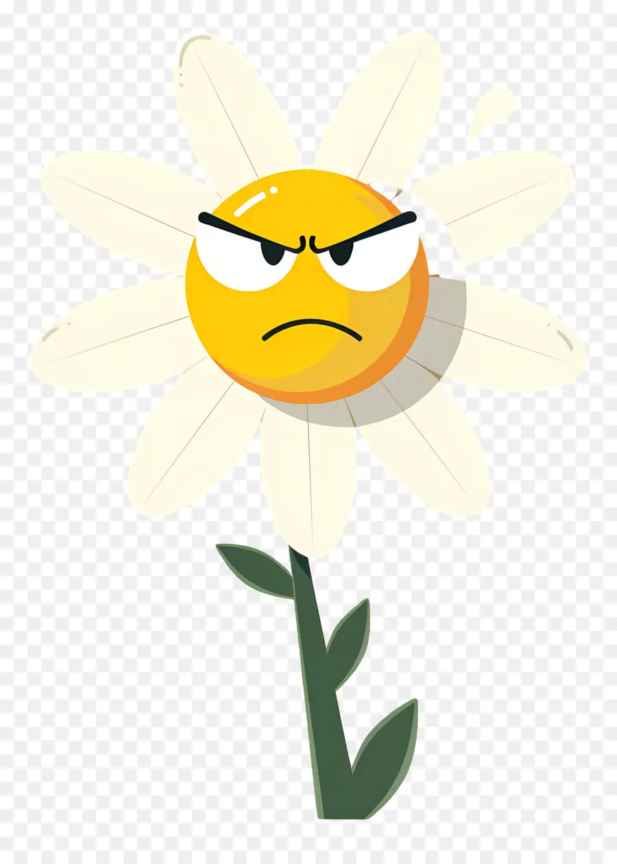 Flor Emoji，Flor Enojada PNG