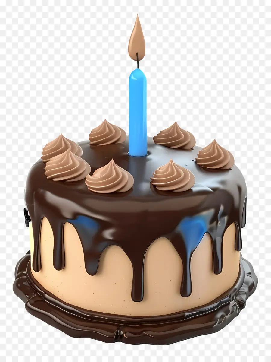 Pastel De Cumpleaños 3d，Pastel De Chocolate PNG