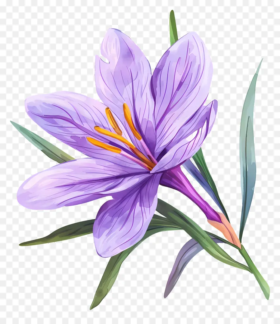 Flor De Azafrán，Flor Morada PNG