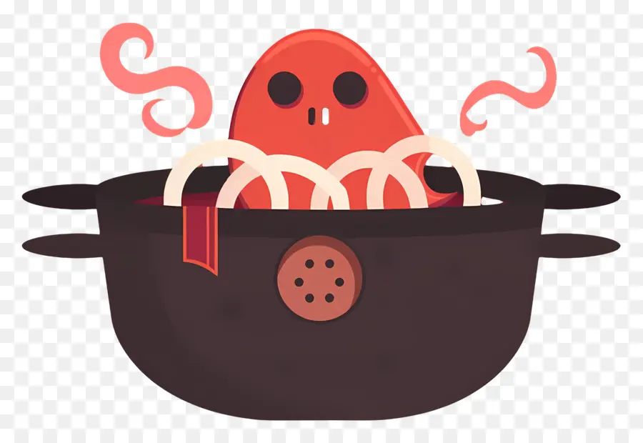 Fantasma，Olla Sencilla Con Pulpo PNG