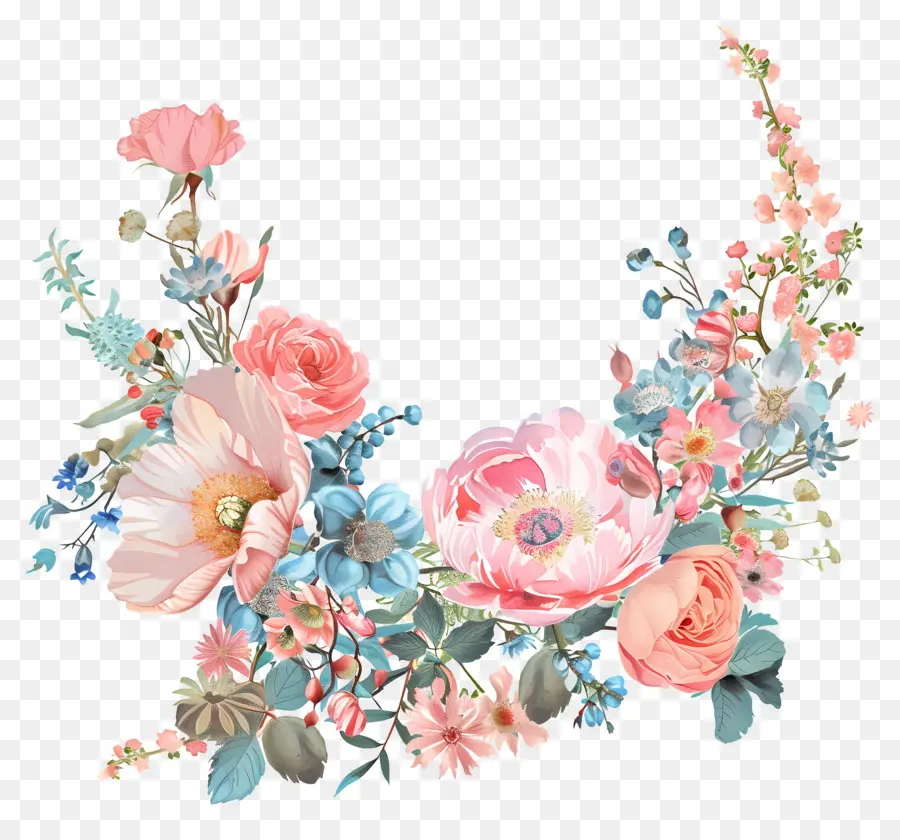 Círculo De Flores，Ramo PNG