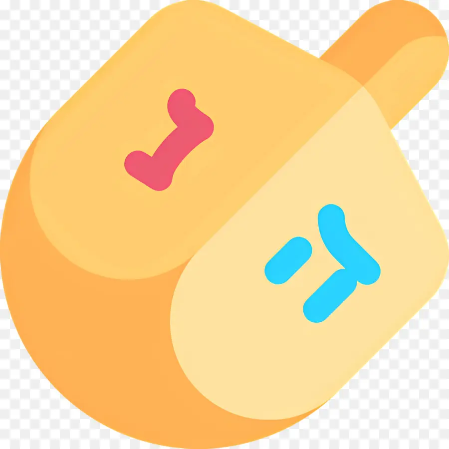 Trompo De Jánuca，Dreidel Amarillo PNG