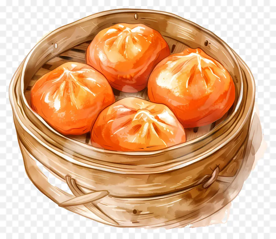 Comida China，Bollos Al Vapor PNG