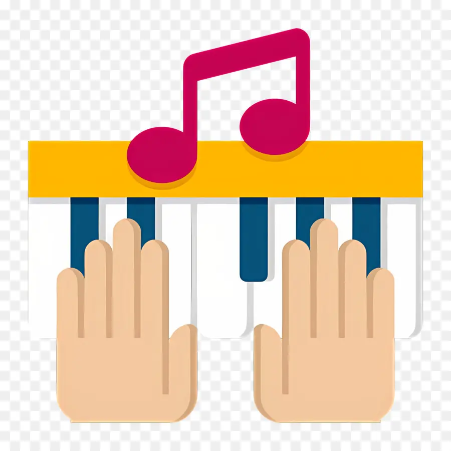 Teclado Musical，Piano Con Manos PNG