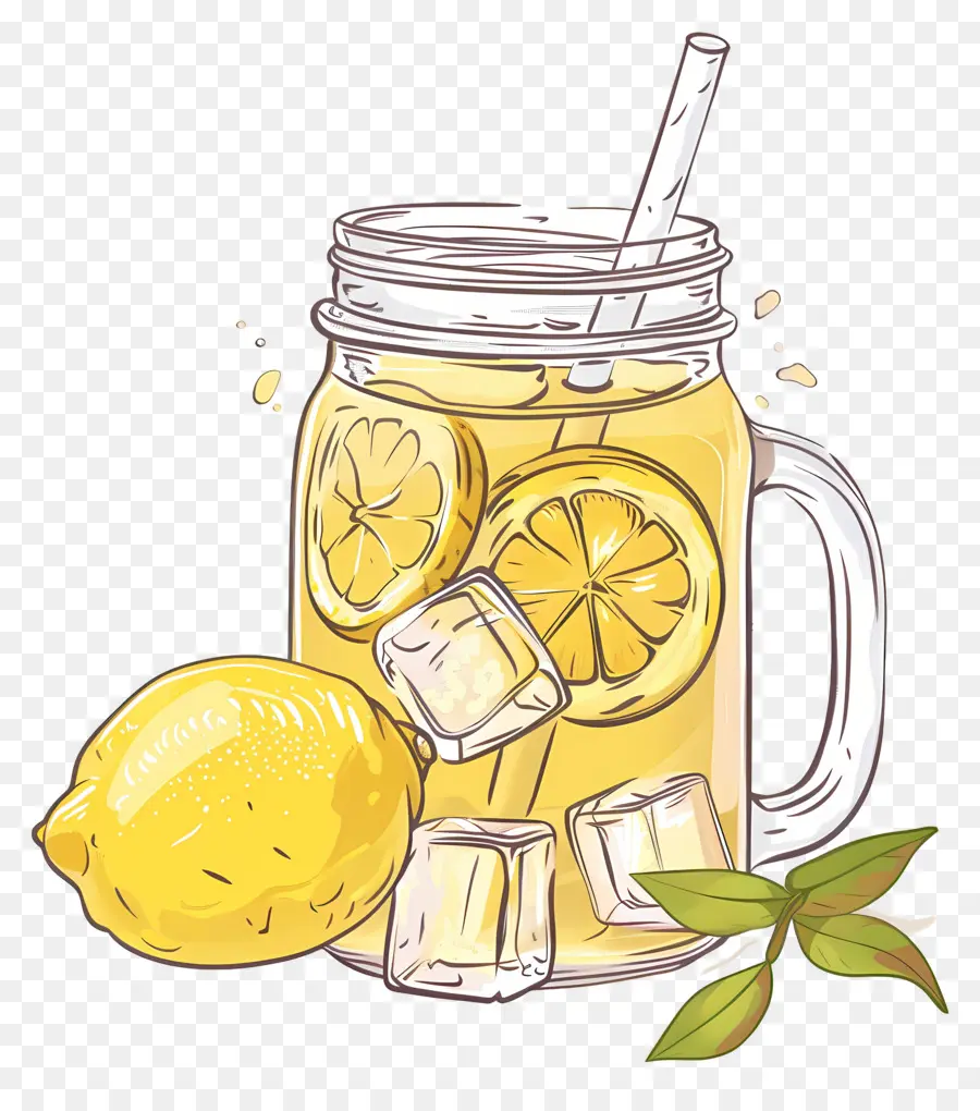 Té De Limón，Limonada En Tarro PNG