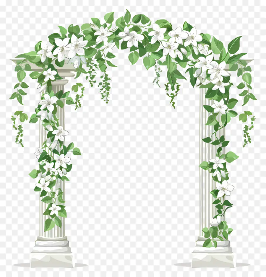 Arco De Boda，Arco De Columna Blanca PNG