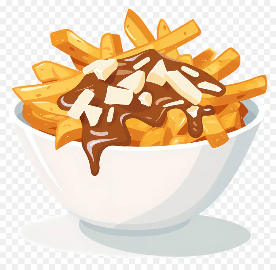 Poutine，Poutine Con Aderezos PNG