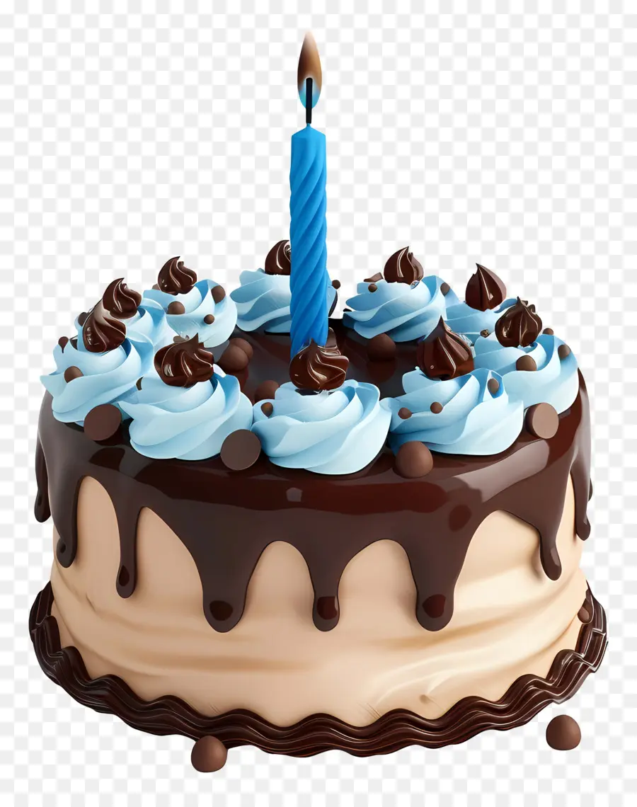 Pastel De Cumpleaños 3d，Pastel De Chocolate PNG