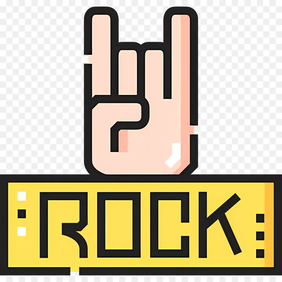 Música Rock，Signo De Mano De Roca PNG