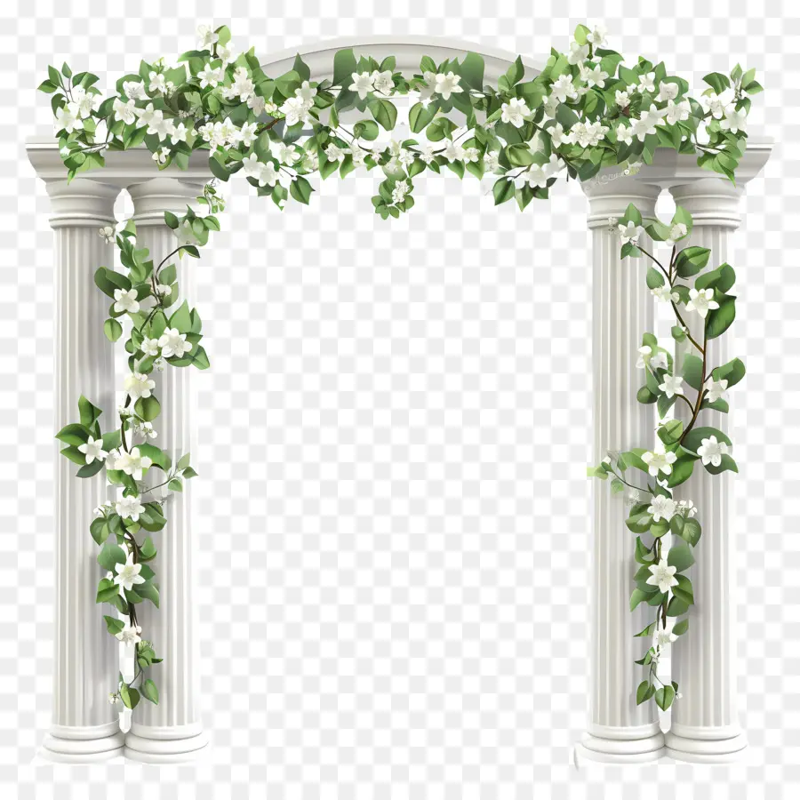 Arco De Boda，Arco De Columna Blanca PNG