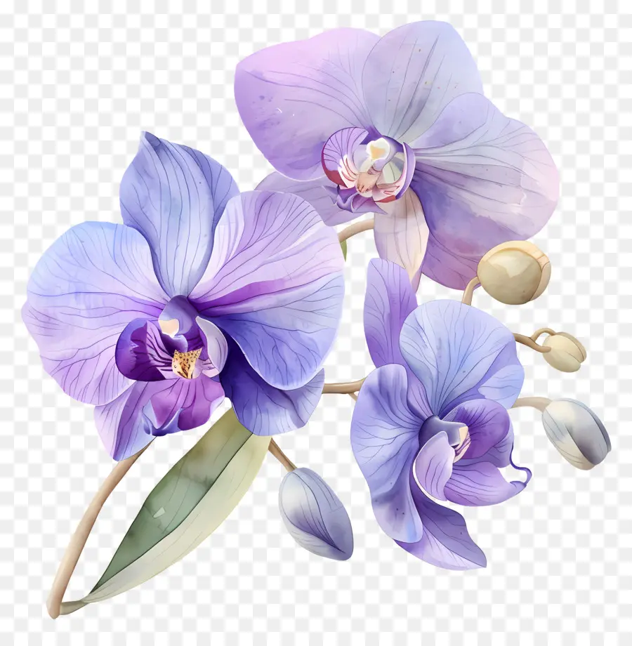 Flor De Orquídea，Orquídeas Moradas PNG