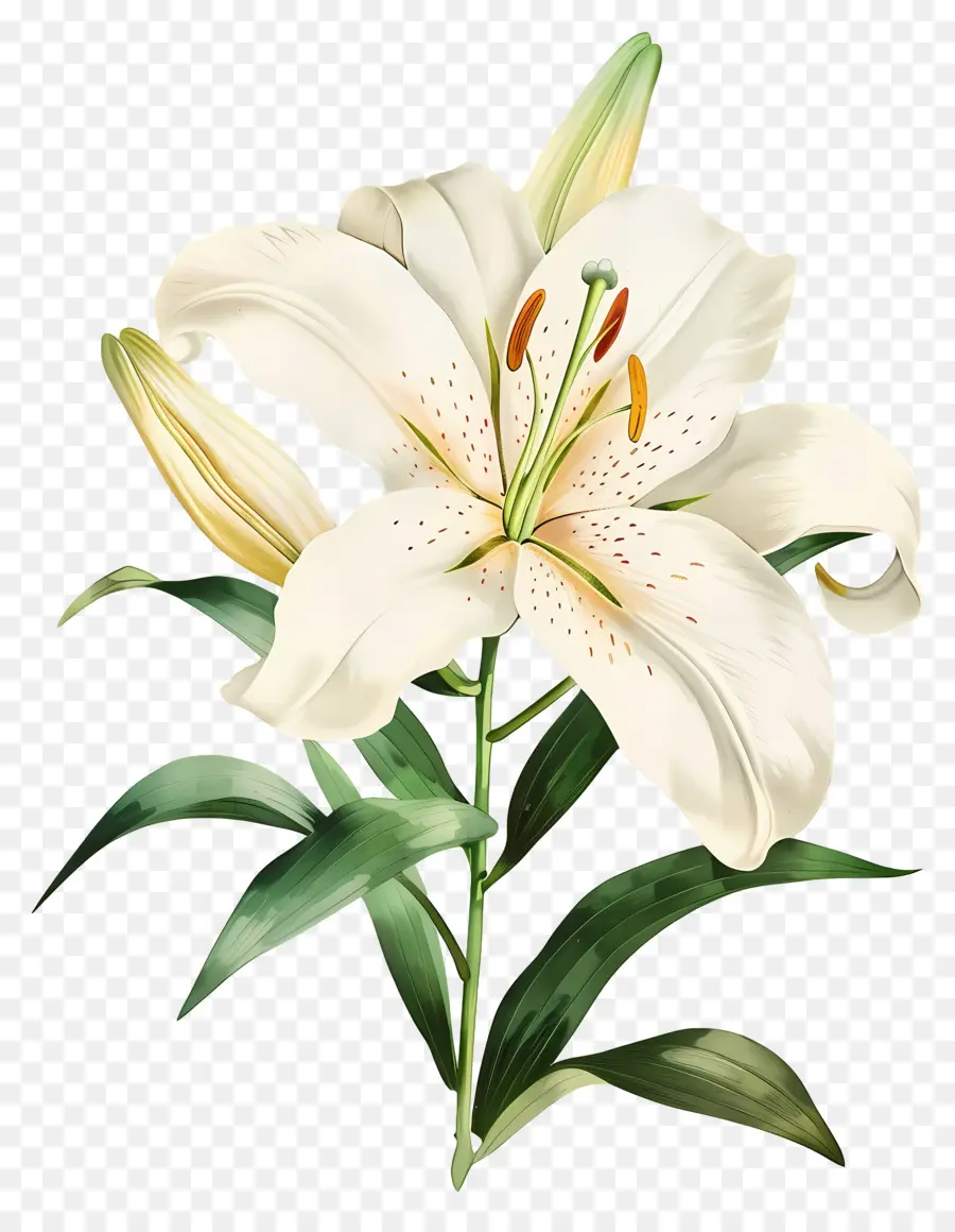 Flor De Lirio，Lirios Blancos PNG