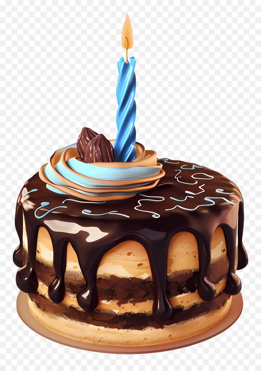 Pastel De Cumpleaños 3d，Pastel De Chocolate PNG