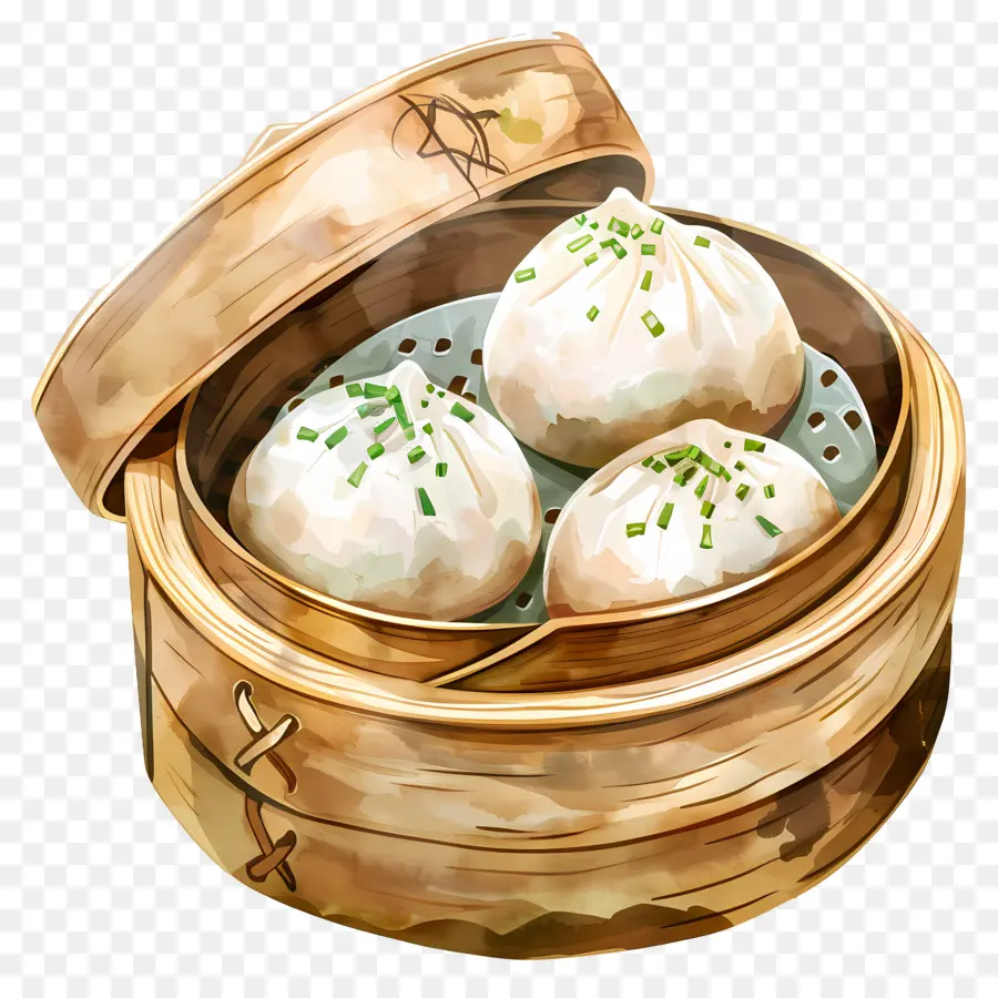 Comida China，Bollos Al Vapor PNG