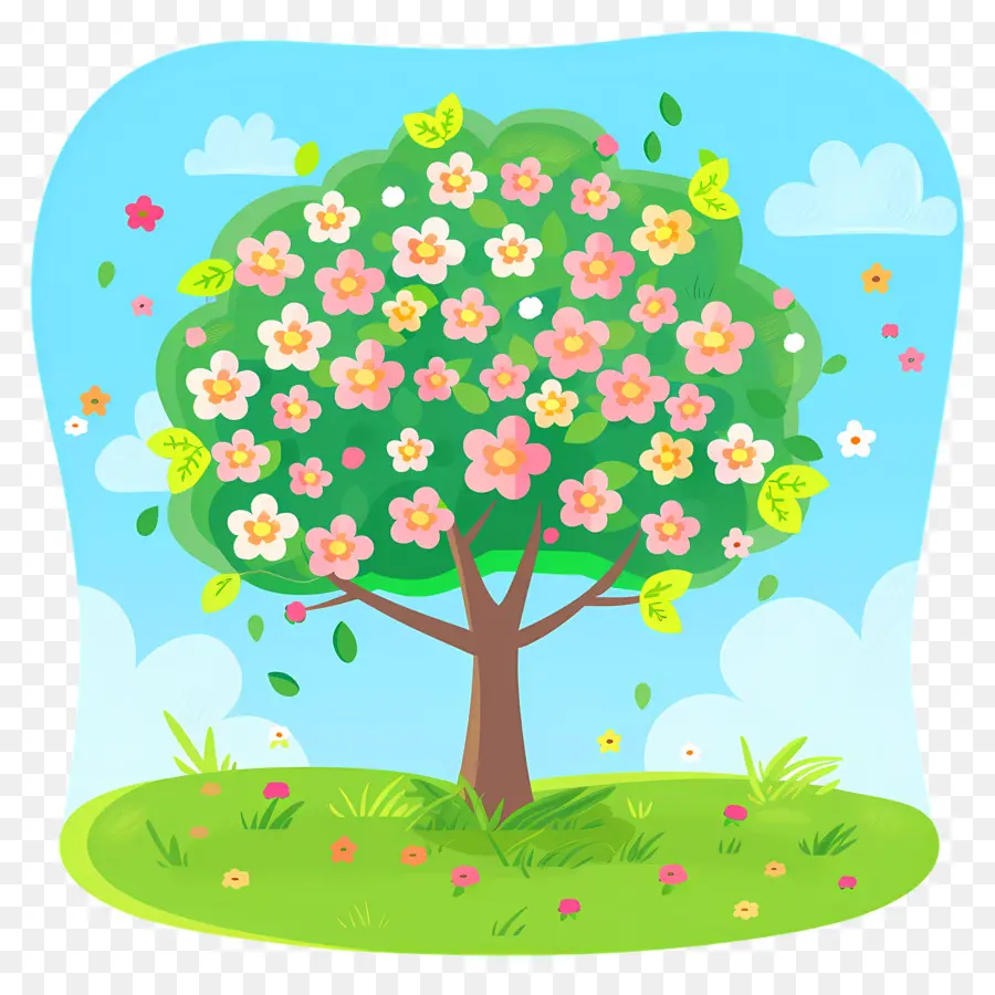 árbol De Flores，árbol Floreciente PNG