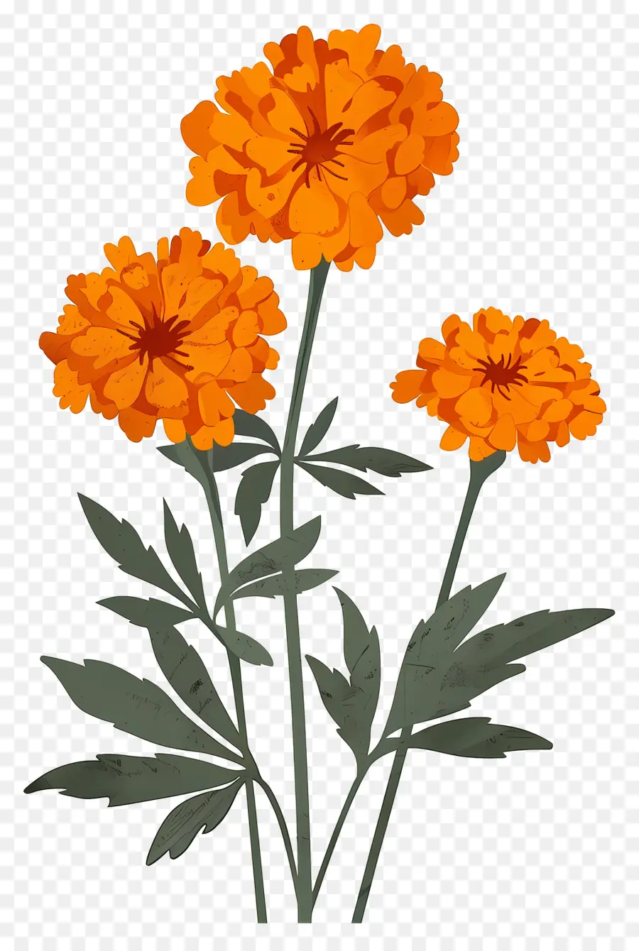 Flor De Caléndula，Flores Naranjas PNG