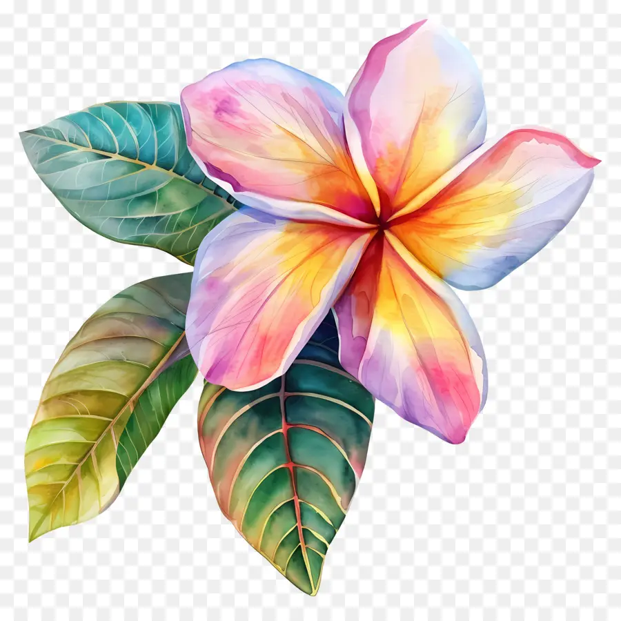 Flor De Plumeria，Flor Colorida PNG