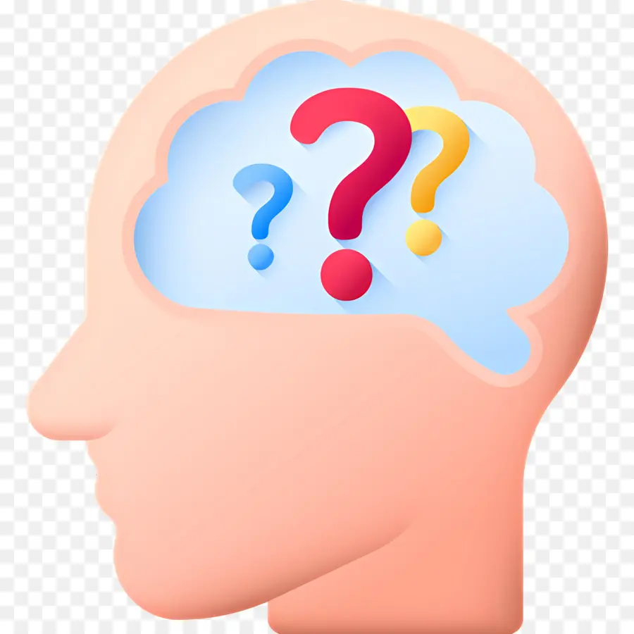 Cerebro Pensante，Signo De Interrogación PNG